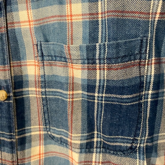 American Eagle Plaid Button Down Shirt - Women’s Size M Boyfriend Fit - Picture 4 of 6